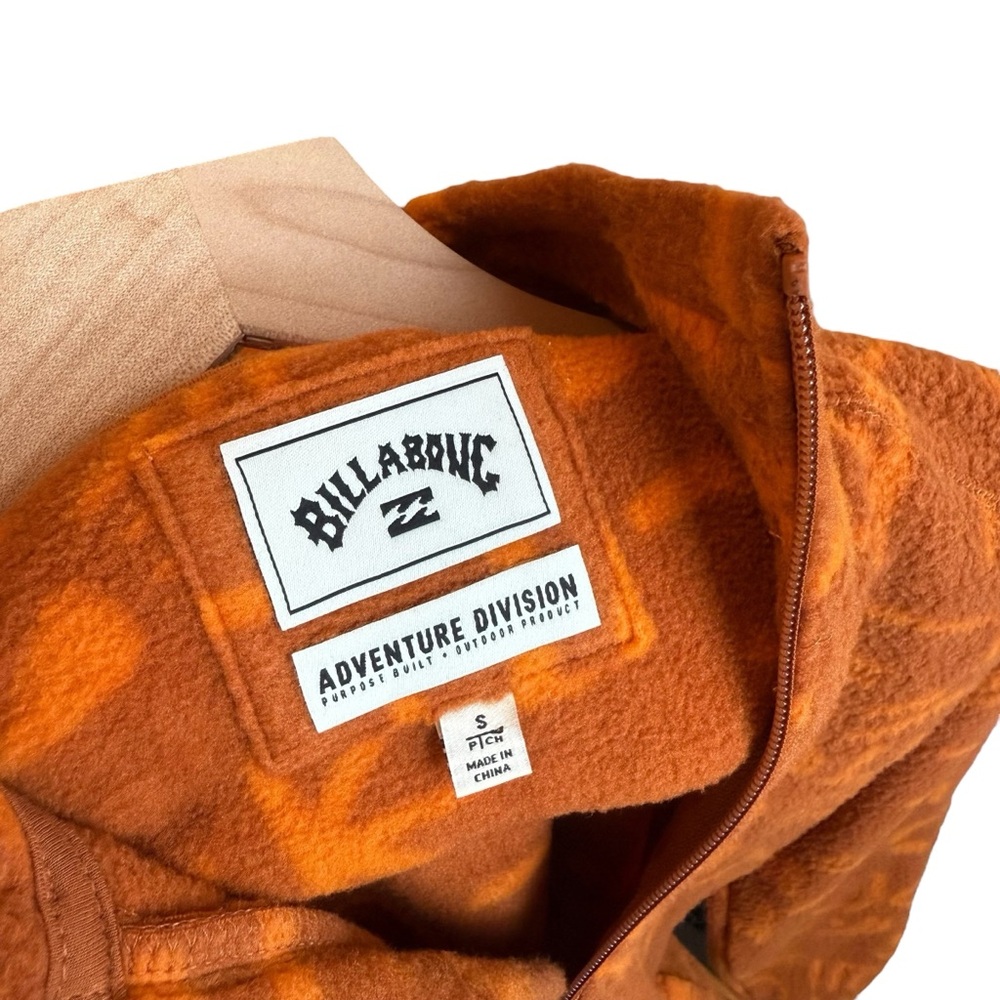 Billabong Adventure Division Quarter Zip Orange Fleece - Picture 6 of 13
